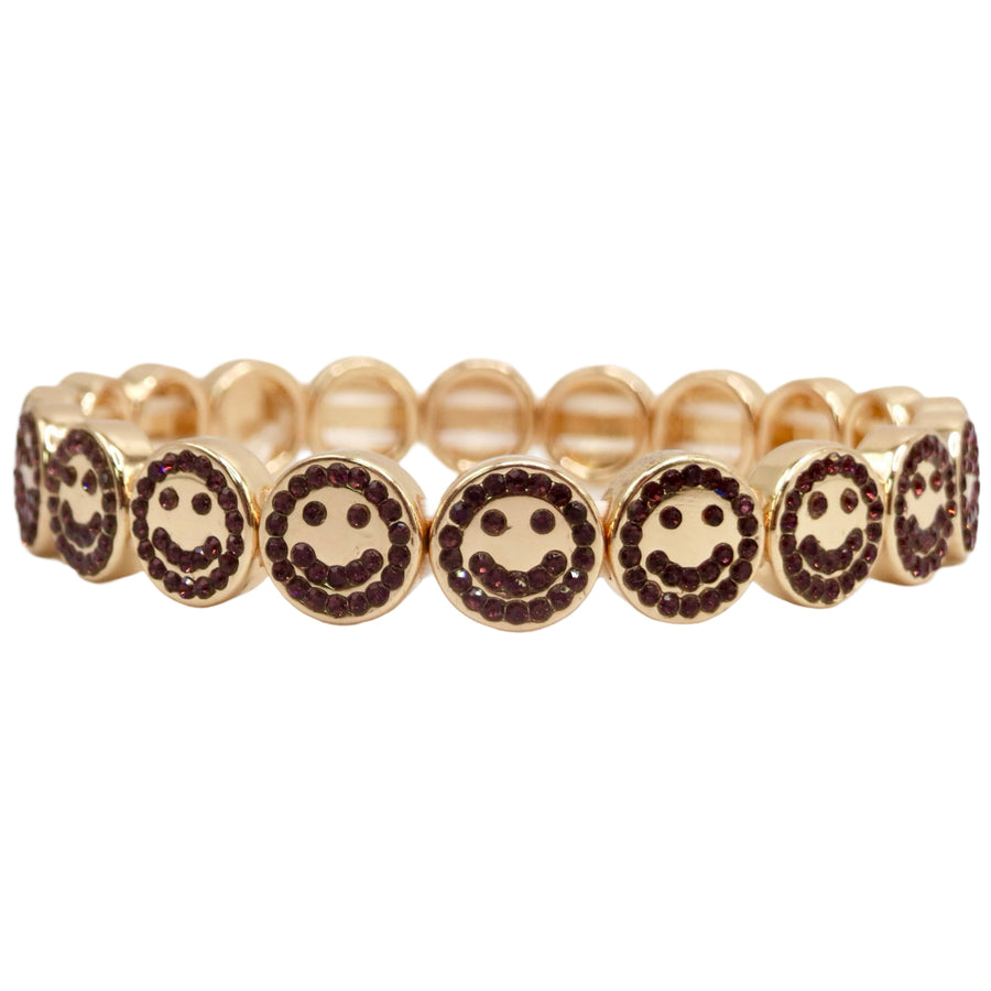 Cherry Smiley Disc Bracelet