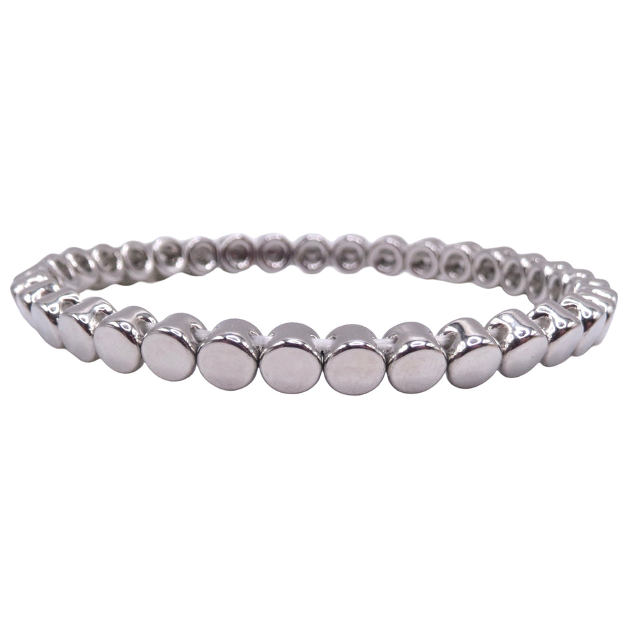 The Tiny Stretch Circles Silver Bracelet