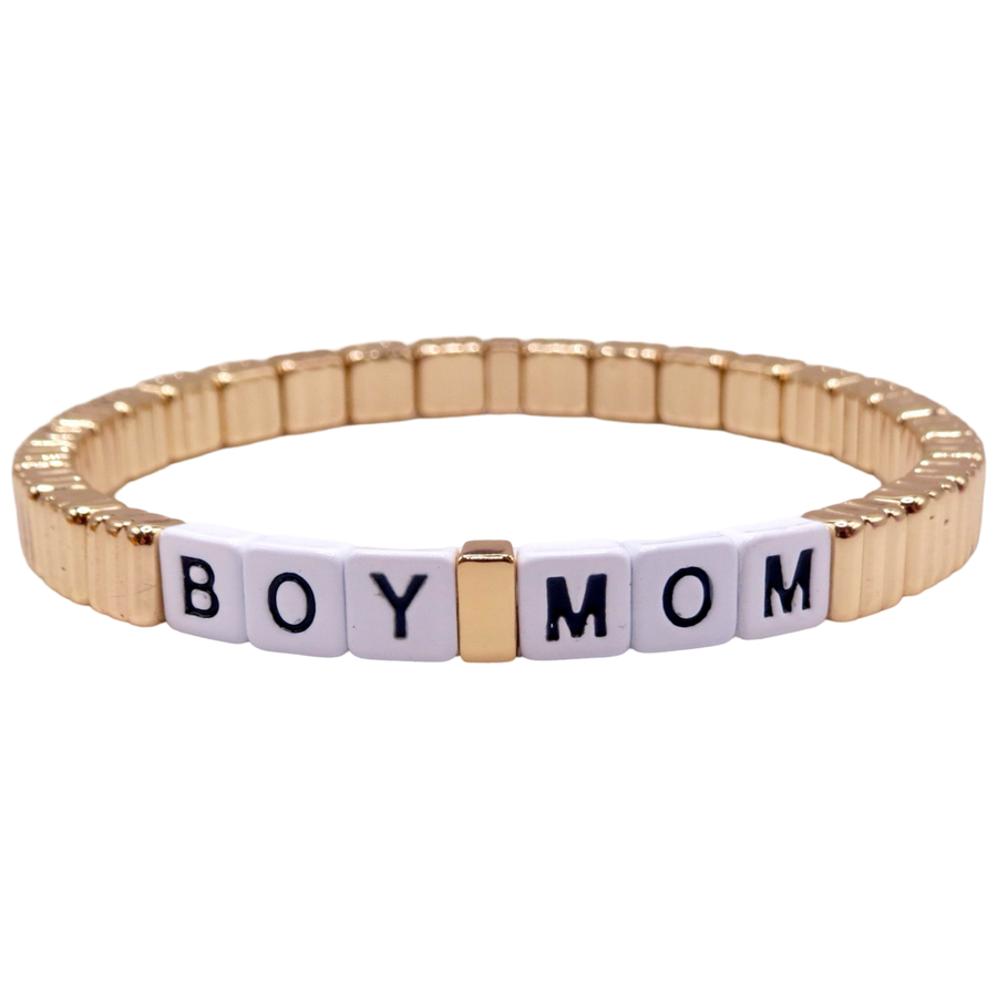 Stackable Boy Mom Gold Line Bracelet