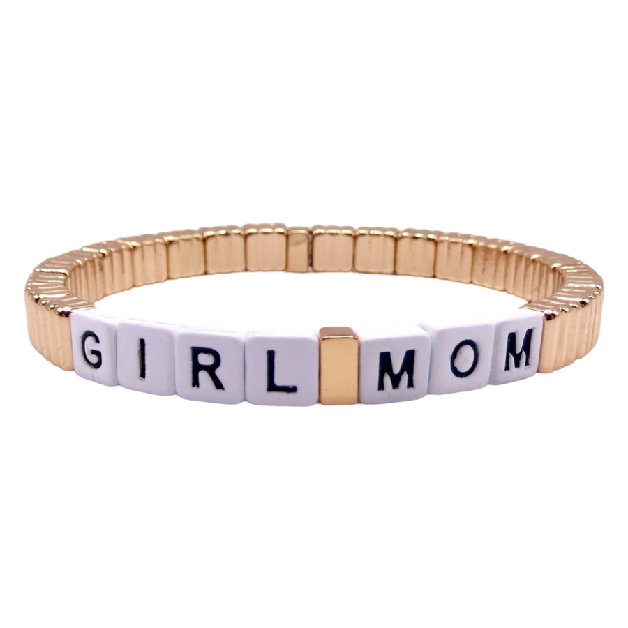 Stackable Girl Mom Gold Line Bracelet