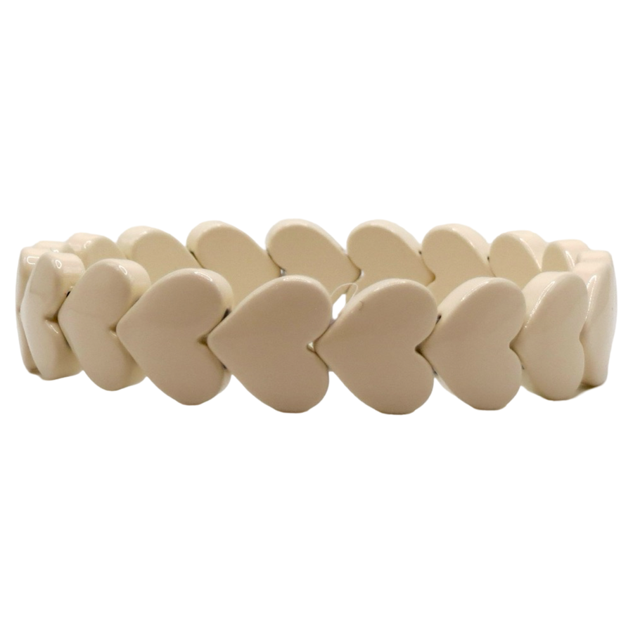 Ivory Hearts Bracelet