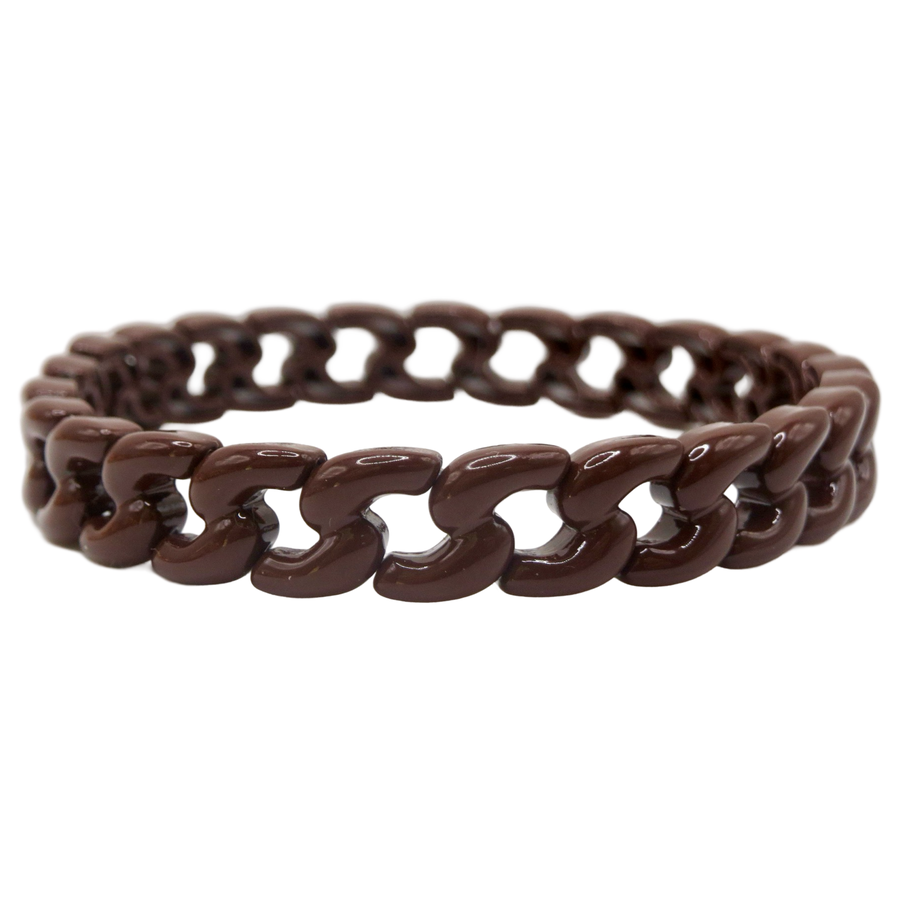 Cuban Chainlink Chocolate Brown Single Bracelet