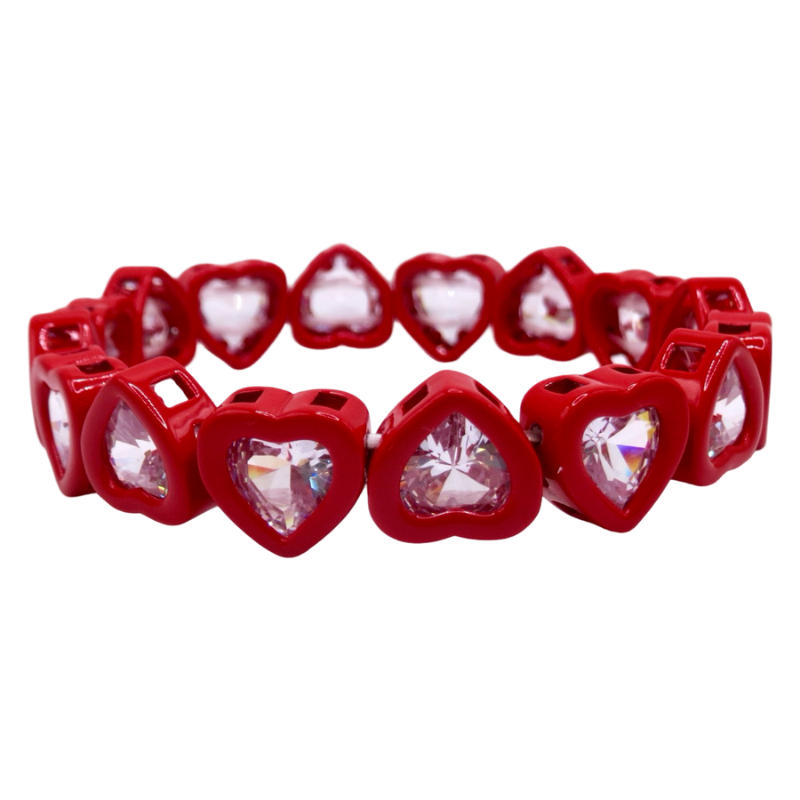 The Red Heart Gems Bracelet