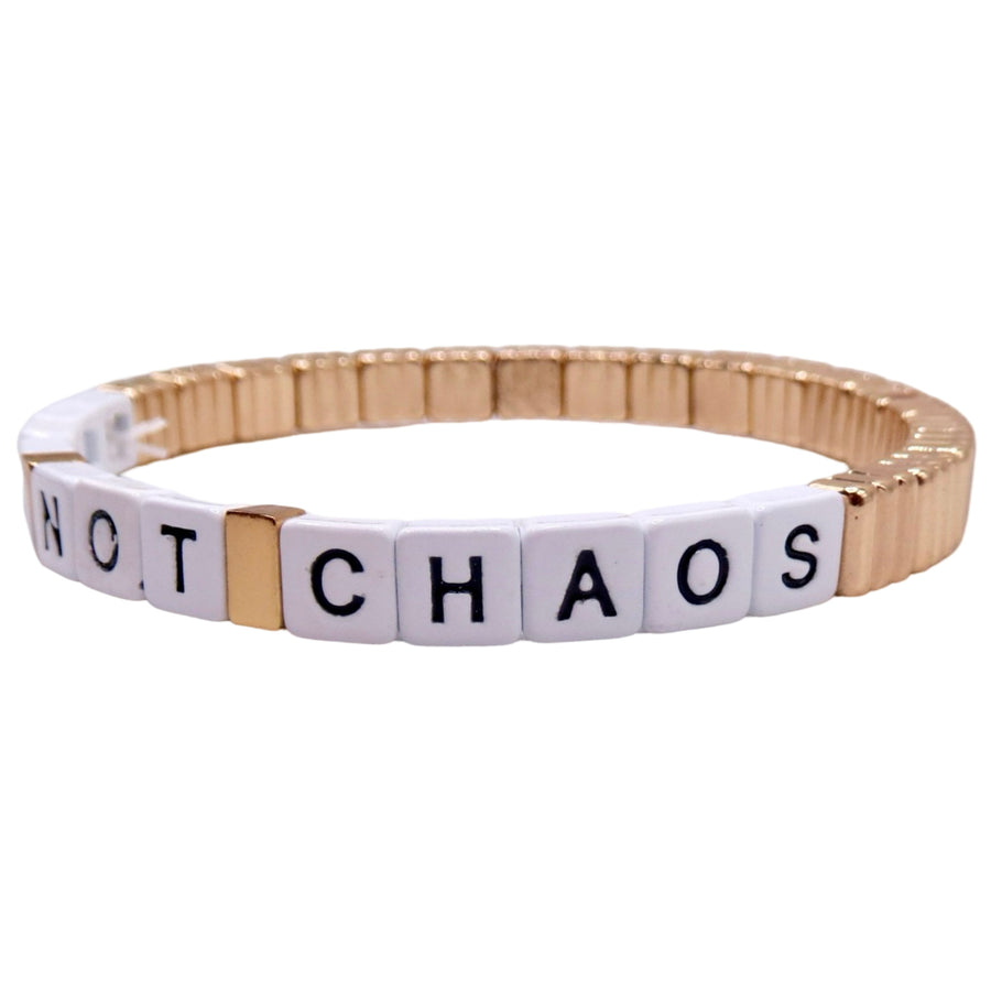 Stackable Calm, Not Chaos Gold Line Bracelet