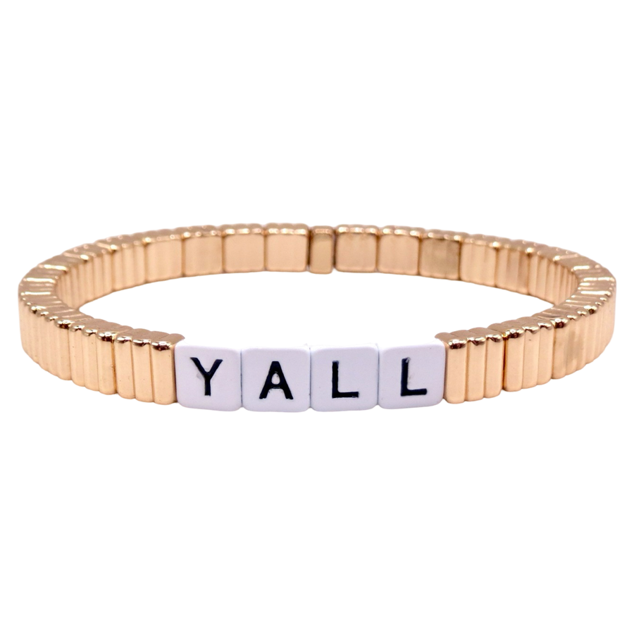 Stackable Y'all Gold Line Bracelet