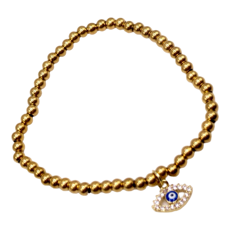 Evil Eye Gold Beaded