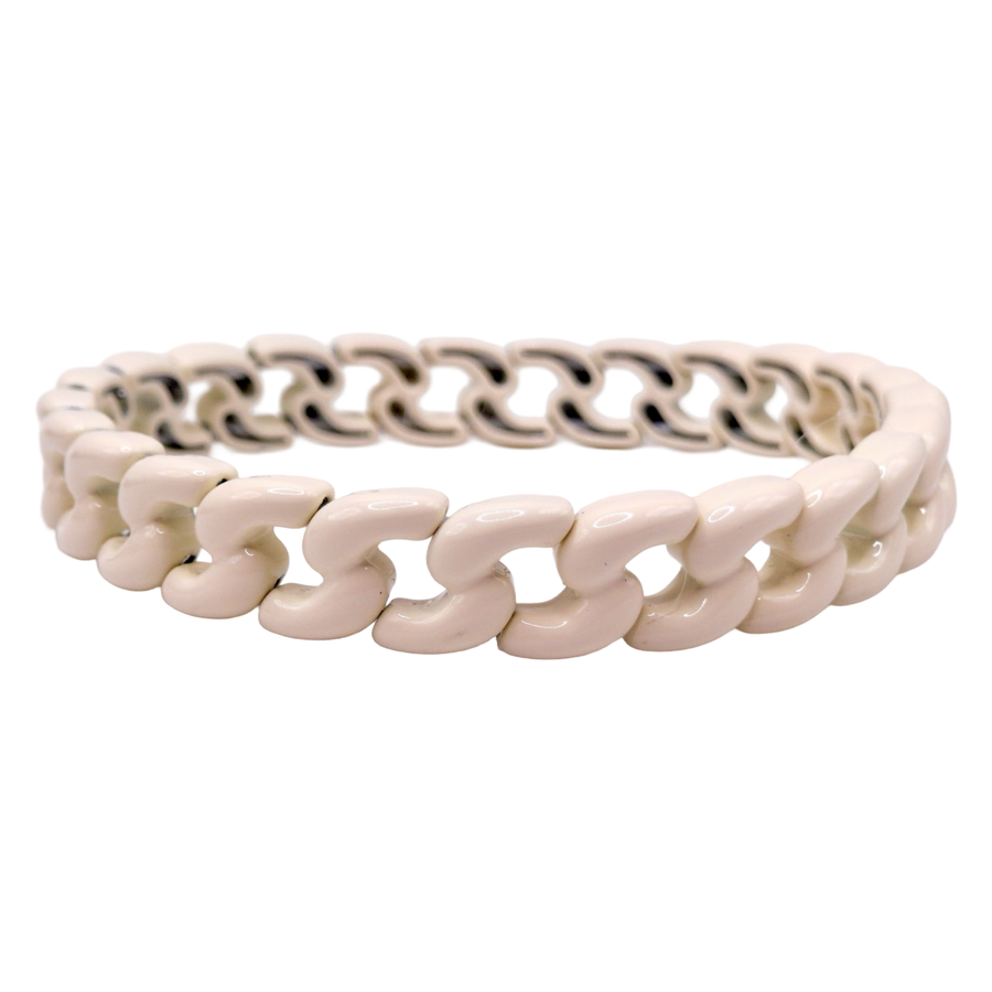 Cuban Chainlink Ivory Single Bracelet