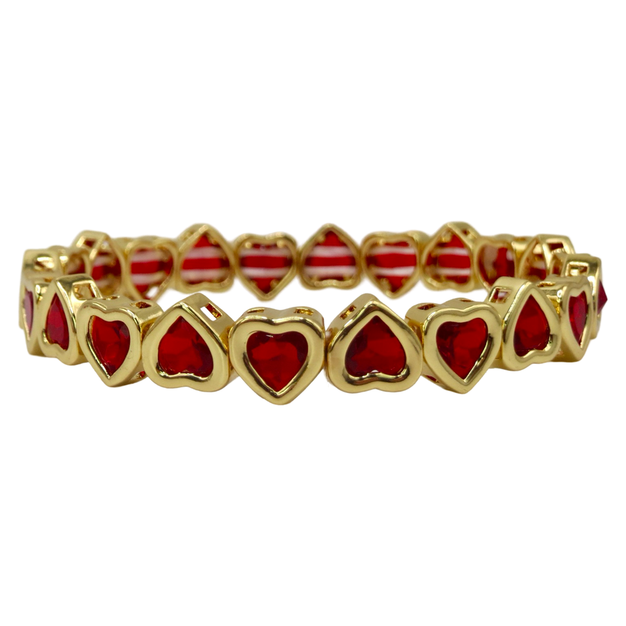 Dainty Red Heart Gems