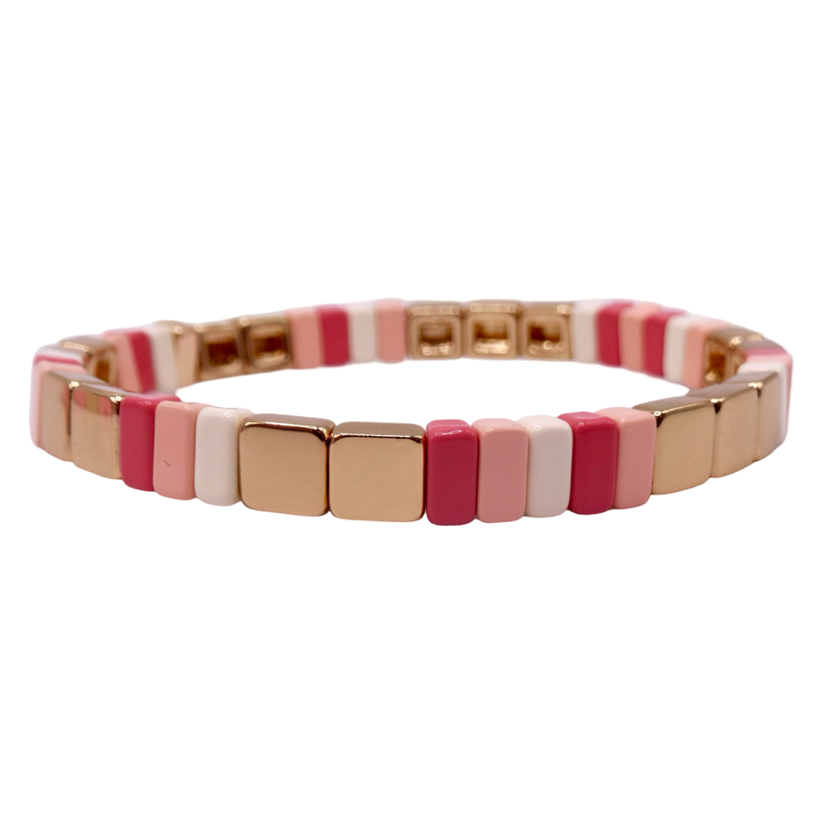 Pink Skies Square Single Bracelet