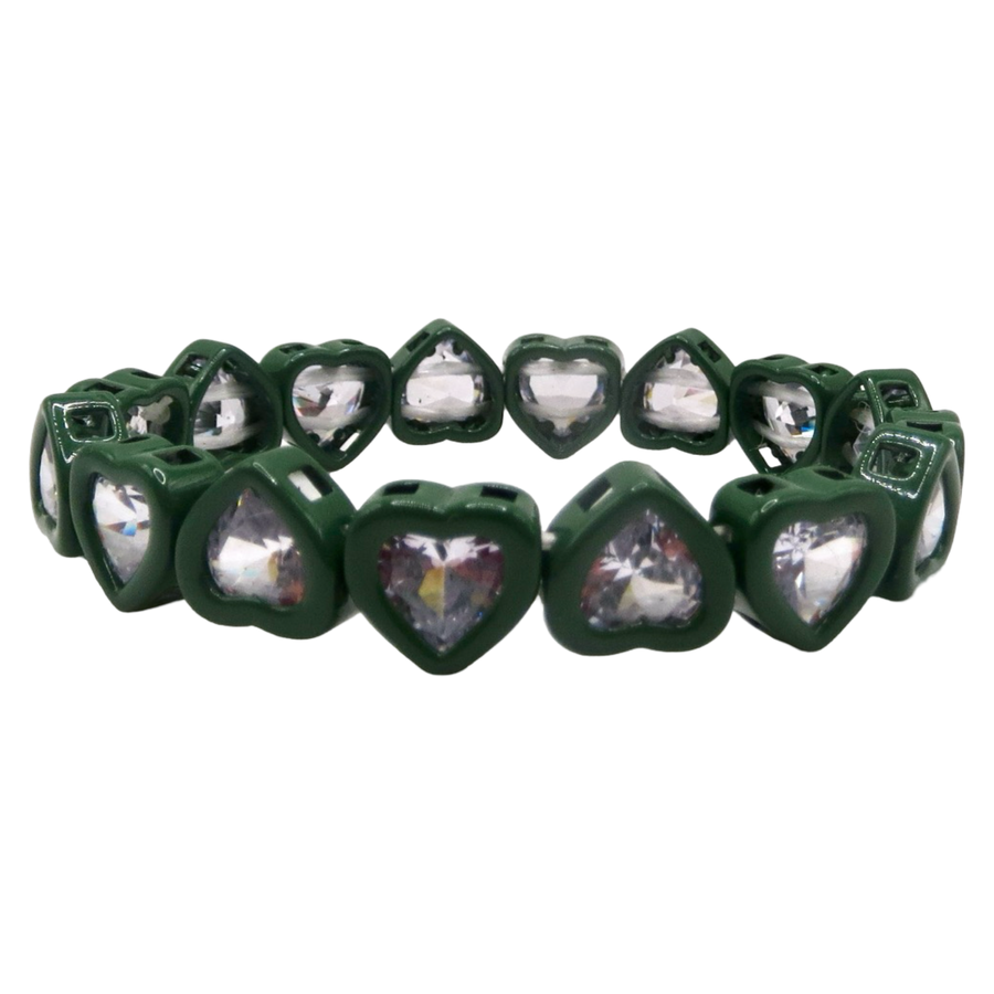 The Green Heart Gems Bracelet