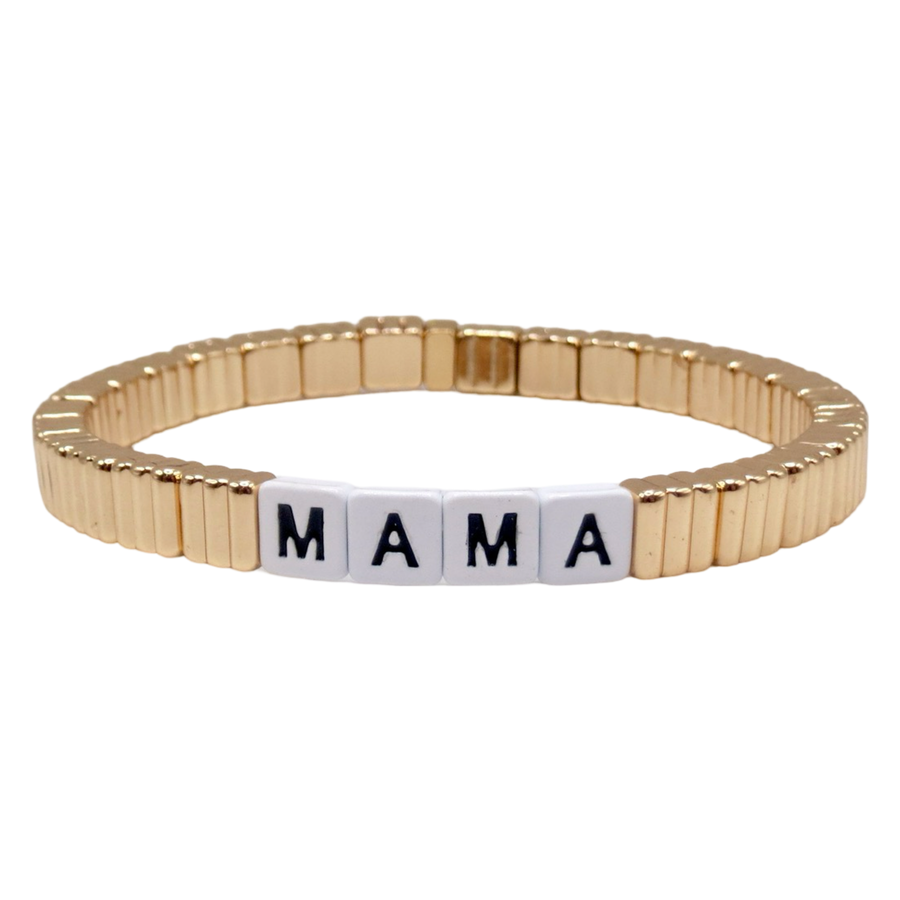 Stackable Mama Gold Line Bracelet