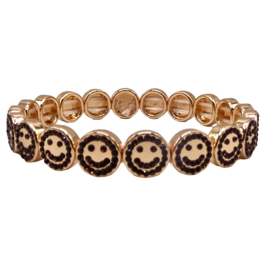 Cherry Smiley Disc Bracelet