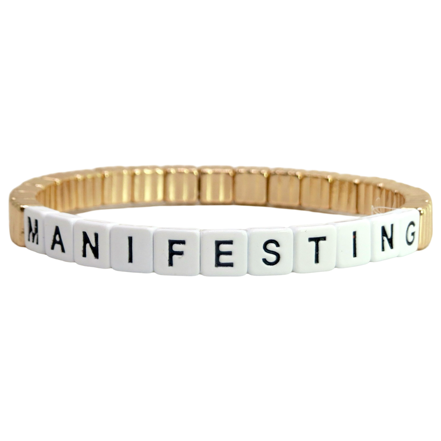 Stackable Manifesting Thin Line Bracelet