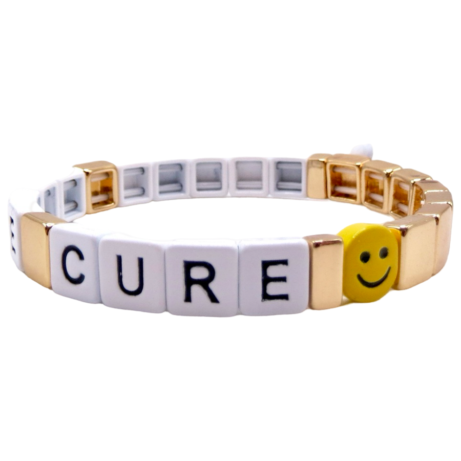 Peace, Love, Cure Single Bracelet