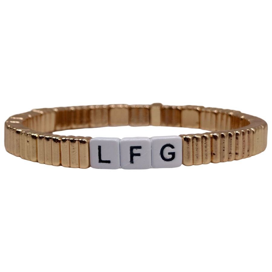 Stackable LFG Gold Line Bracelet