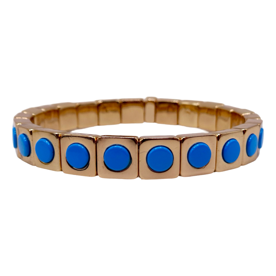 The Turquoise Stud Full Circle Single Bracelet