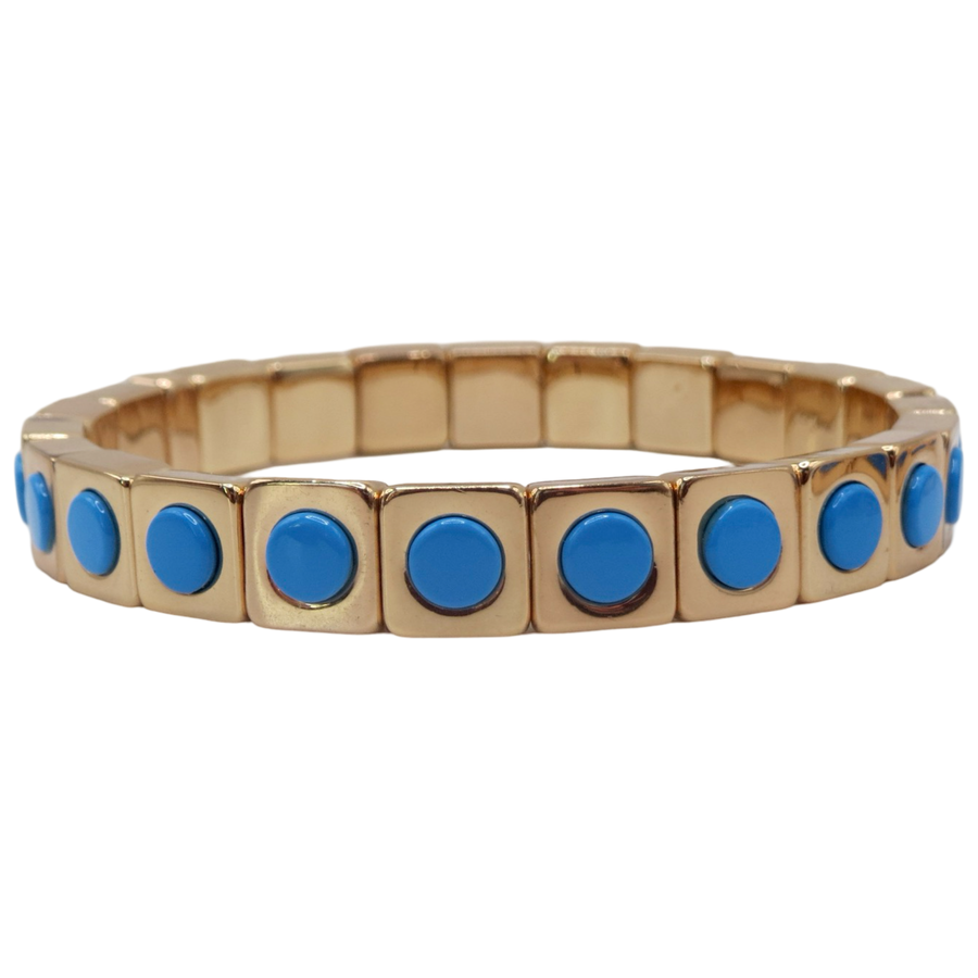 The Turquoise Stud Full Circle Single Bracelet