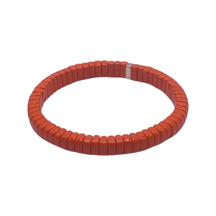 Orange Mini Round Single Bracelet