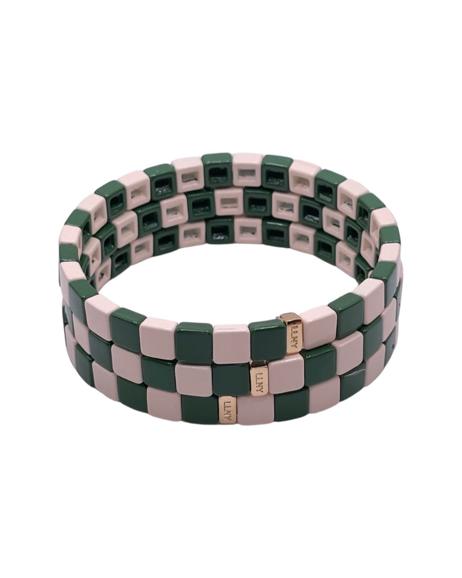 Evergreen Mini Checker Single Bracelet